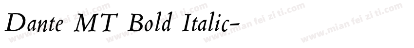 Dante MT Bold Italic字体转换